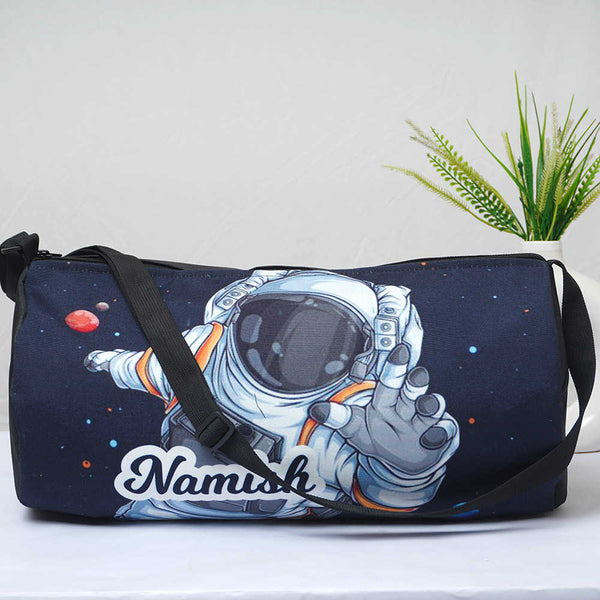 Personalised Space Printed Kids Duffle Bag